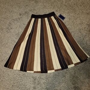 NWT Striped knit midi skirt